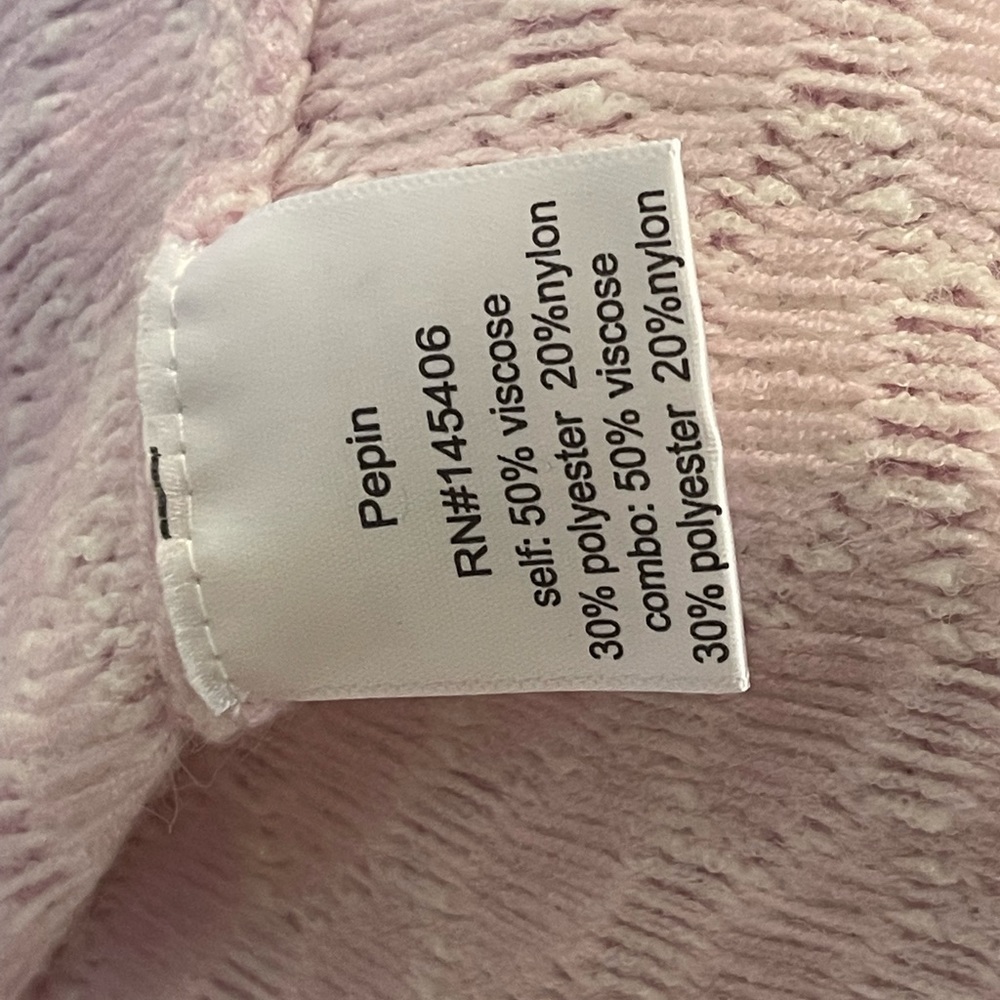 Pepin Pink and White Textured Crewneck Sweater - Picture 3 of 9